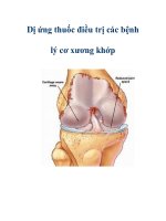 Dị ứng thuốc điều trị các bệnh lý cơ xương khớp docx