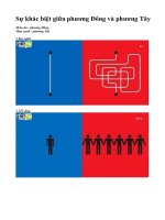 Sự khác biệt giữa phương Đông và phương Tây potx