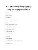 Cho phép cơ sở y tế hoạt động lấy, ghép mô, bộ phận cơ thể người potx