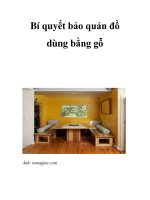 Bí quyết bảo quản đồ dùng bằng gỗ pptx