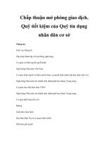 Chấp thuận mở phòng giao dịch, Quỹ tiết kiệm của Quỹ tín dụng nhân dân cơ sở ppt