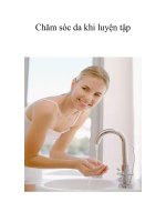 Chăm sóc da khi luyện tập pptx