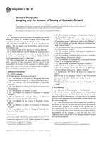 Designation: C 183 – 97 - Sampling and the Amount of Testing of Hydraulic Cement1 pps