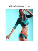 10 bí quyết giữ dáng, đẹp da ppt
