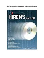 Thủ thuật ghi đĩa Hiren’s BootCD cho ghi thêm dữ liệu potx