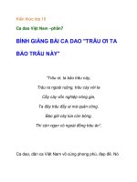 Kiến thức lớp 10 Ca dao Việt Nam –bình giảng bài trâu ơi ta bảo trâu này pptx