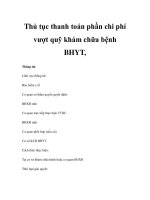 Thủ tục thanh toán phần chi phí vượt quỹ khám chữa bệnh BHYT pot