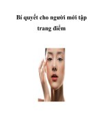 Bí quyết cho người mới tập trang điểm pptx