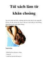 Túi xách làm từ khăn choàng pot