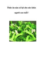 Thức ăn nào có lợi cho sức khỏe người cao tuổi? doc