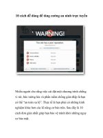 10 cách dễ dàng để tăng cường an ninh trực tuyến doc