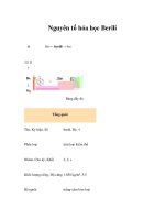 Nguyên tố hóa học Berili ppsx