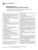 Designation: B 92/B 92M – 01 - Unalloyed Magnesium Ingot and Stick For Remelting1 ppt