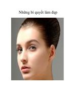 Những bí quyết làm đẹp docx