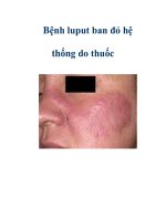 Bệnh luput ban đỏ hệ thống do thuốc pdf