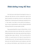 Dinh dưỡng trong thể thao docx