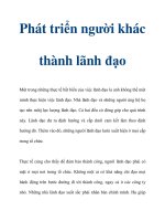 Phát triển người khác thành lãnh đạo doc
