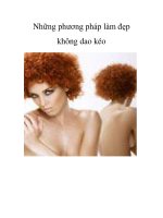 Những phương pháp làm đẹp không dao kéo pdf