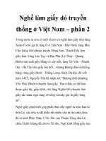 Nghề làm giấy dó truyền thống ở Việt Nam – phần 2 docx
