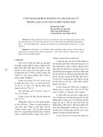 ỨNG DỤNG MODUS PONENS CỦA ĐẠI SỐ GIA TỬ TRONG LẬP LUẬN XẤP XỈ BIẾN NGÔN ppsx