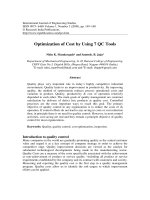 Optimization of Cost by Using 7 QC Tools docx