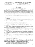 Kế hoạch tuyển sinh 10 (2010-2011)