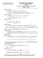 THPT Chí Linh : Thi thu DH lan 2 đề-đáp án khối B