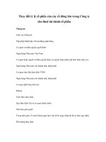 Thay đổi tỷ lệ cổ phần của các cổ đông lớn trong Công ty cho thuê tài chính cổ phần pot