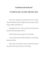 VỀ NHỮNG KẺ CÓ LÒNG THƯƠNG XÓT - Zarathustra đã nói như thế docx