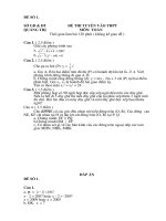 Bộ 22 (De - dap an) môn Toán thi vào lớp 10