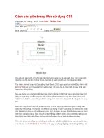 Cách căn giữa trang Web sử dụng CSS