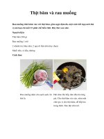 Thịt băm và rau muống pps