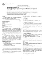 Designation: C 472 – 99 - Physical Testing of Gypsum, Gypsum Plasters and Gypsum Concrete1 ppt