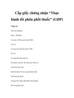 Cấp giấy chứng nhận “Thực hành tốt phân phối thuốc” (GDP) ppsx