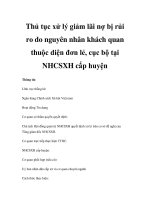 Thủ tục xử lý giảm lãi nợ bị rủi ro do nguyên nhân khách quan thuộc diện đơn lẻ, cục bộ tại NHCSXH cấp huyện pot