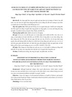 ĐÁNH GIÁ tác ĐỘNG của ô NHIỄM môi TRƯỜNG tại các cơ sở sản XUẤT sản PHẨM THỦ CÔNG mỹ NGHỆ từ dừa đến sức KHOẺ NGƯỜI dân tại HUYỆN CHÂU THÀNH, TỈNH bến TRE