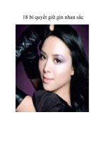 18 bí quyết giữ gìn nhan sắc ppsx