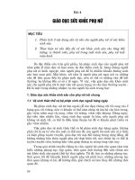 Chăm sóc sức khỏe phụ nữ (Bài 4) docx