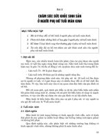 Chăm sóc sức khỏe phụ nữ (Bài 3) docx