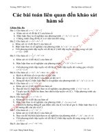 Khảo sát hàm số và bài toán liên quan- Ôn tập