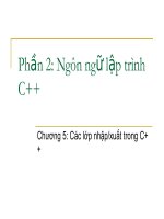 Ngôn ngữ lập trình C++_Chuong5_CacLopNhapXuat pps