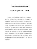 VỀ ẢO TƯỢNG VÀ ẨN NGỮ - Zarathustra đã nói như thế pptx