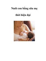 Nuôi con bằng sữa mẹ thời hiện đại doc