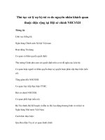 Thủ tục xử lý nợ bị rủi ro do nguyên nhân khách quan thuộc diện rộng tại Hội sở chính NHCSXH docx