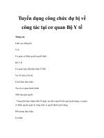 Tuyển dụng công chức dự bị về công tác tại cơ quan Bộ Y tế pptx