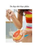 Da đẹp nhờ thực phẩm pdf
