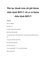 Thủ tục thanh toán chi phí khám, chữa bệnh BHYT với cơ sở khám chữa bệnh BHYT pps