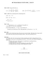 Đề+ĐA tham khảo tuyển sinh vào 10