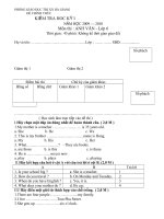 Kiểm tra học kỳ I-Lớp 6