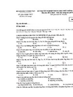 ĐÁP ÁN ĐỀ HÓA THI TN THPT 2010